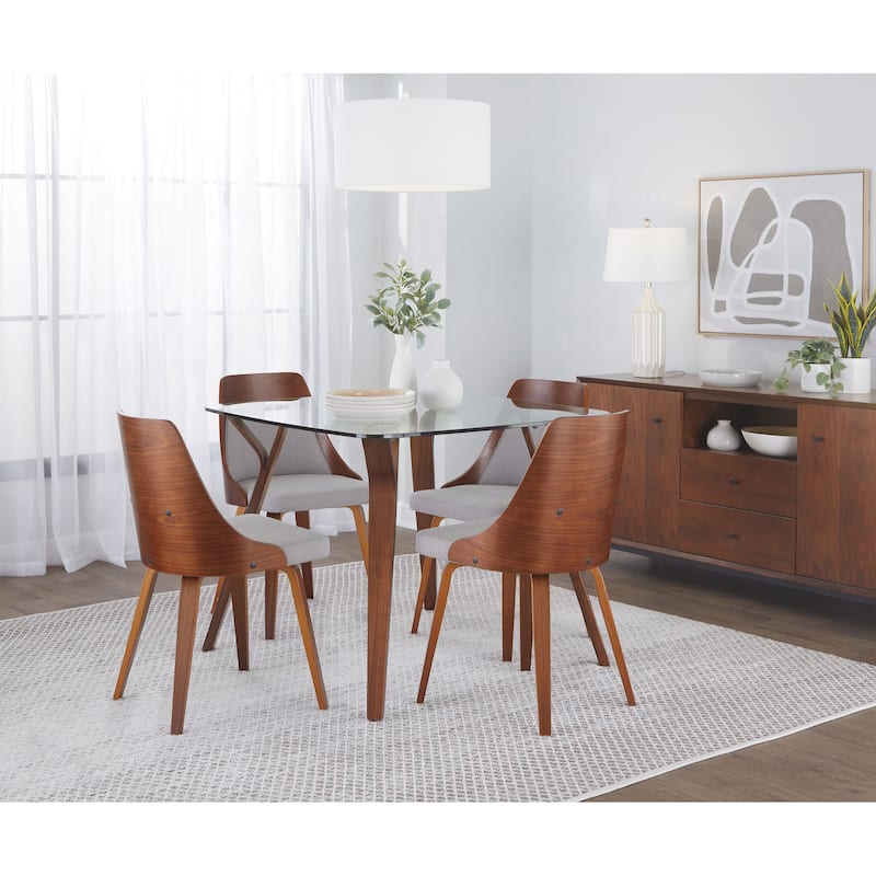 Carson Carrington Vallemala Mid-Century Modern Chair with Bent Wood Legs (Set of 2)