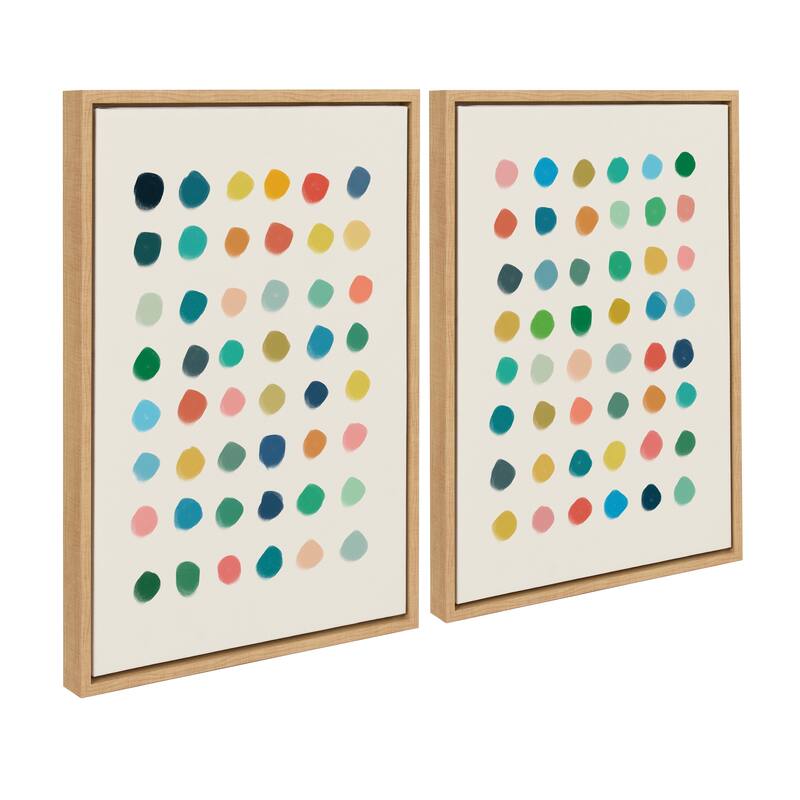 Kate and Laurel Sylvie Meditation 1 and 2 Framed Canvas by Kelly Knaga