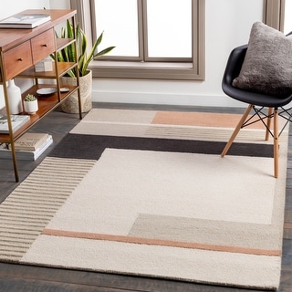 New Brand Contemporary Orange Wool Handmade Area RUGS & Carpet 