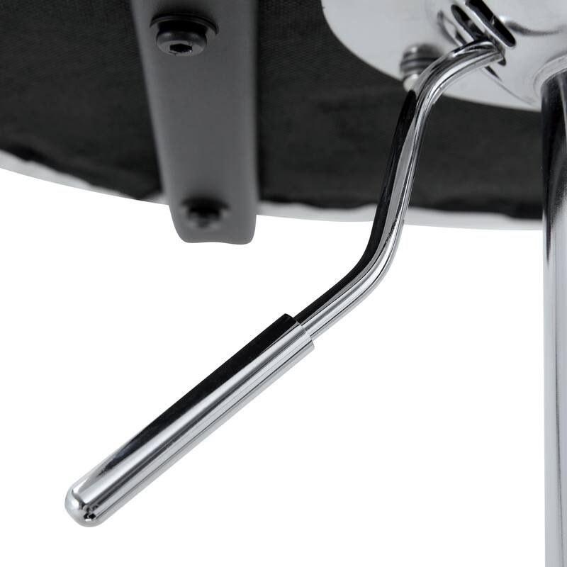 PU Leather Upholstered Bar Stools Set of 2, Adjustable Height Swivel Bar Stools, Dining Chairs with Chrome Base & Footrest