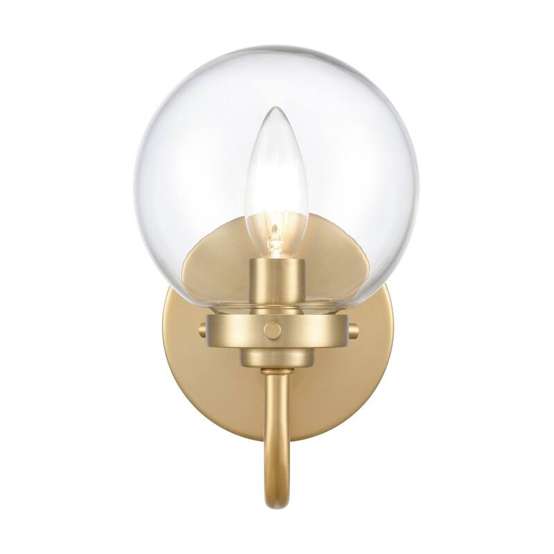 Fairbanks 8.5'' High 1-Light Sconce - Brushed Gold with Clear - 8.5 inch Tall