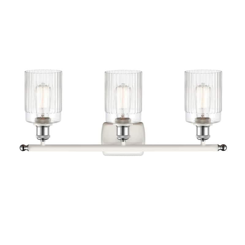 Innovations Lighting Hadley 3 Light 26" Wide Bathroom Vanity Light - White and Polished Chrome / Matte White