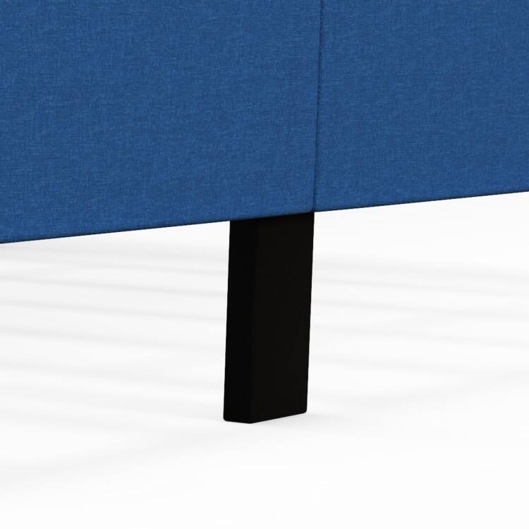 Upholstered Platform Bed with Button Tufted Wingback Headboard