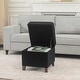 preview thumbnail 88 of 149, Adeco Square Storage Ottoman 17 inch Footstool