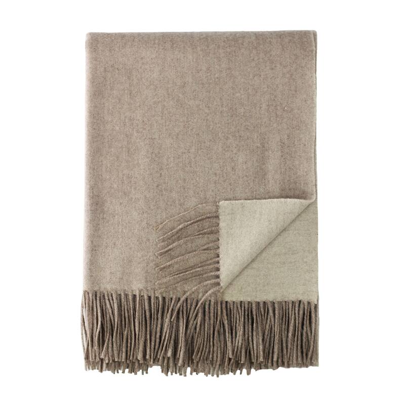 The Gray Barn Tule Australian Wool Throw - IVORY/ OATMEAL - 50x70