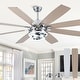 preview thumbnail 11 of 11, Cusp Barn 52"/72" Modern Large Ceiling Fan with Lights and Remote, 8-Blade Reversible DC Motor DIY Shape Chandelier Ceiling Fan