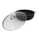 preview thumbnail 17 of 28, Bistro-Cera Aluminum Speckled Black Ceramic Caldero with Glass Lid, Black