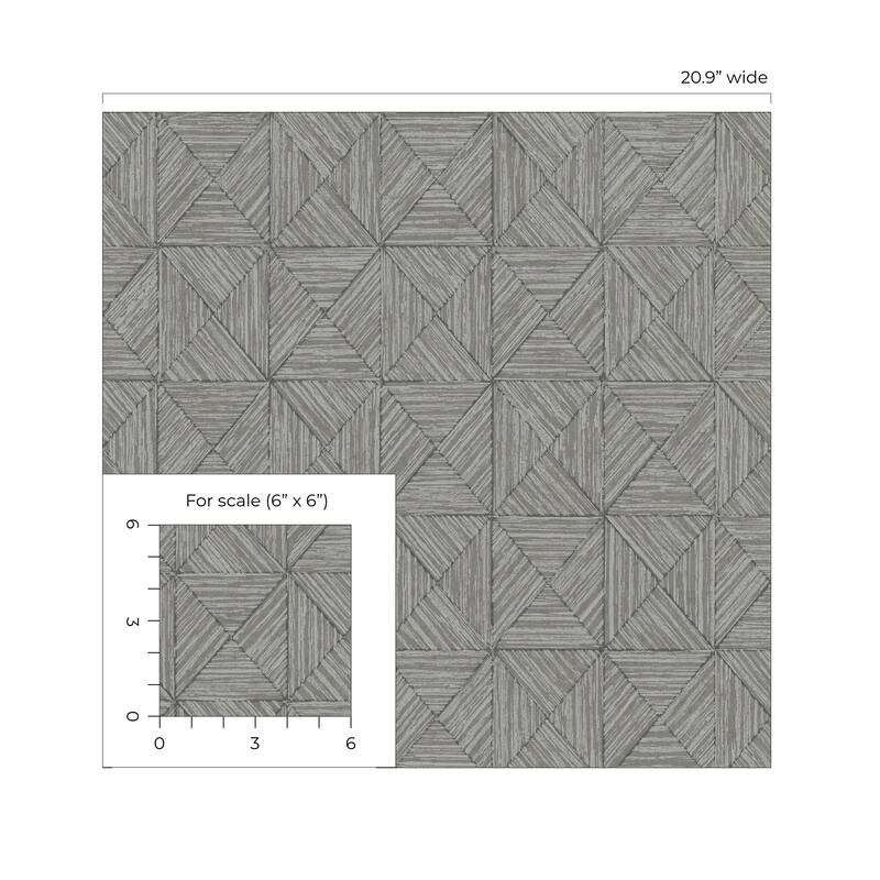 Seabrook Designs Lunoria Geometric Non-Woven Unpasted Wallpaper