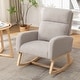 preview thumbnail 117 of 171, HOMYKA 28" Wide Rocking Chair for Nursery with Solid Wood Leg