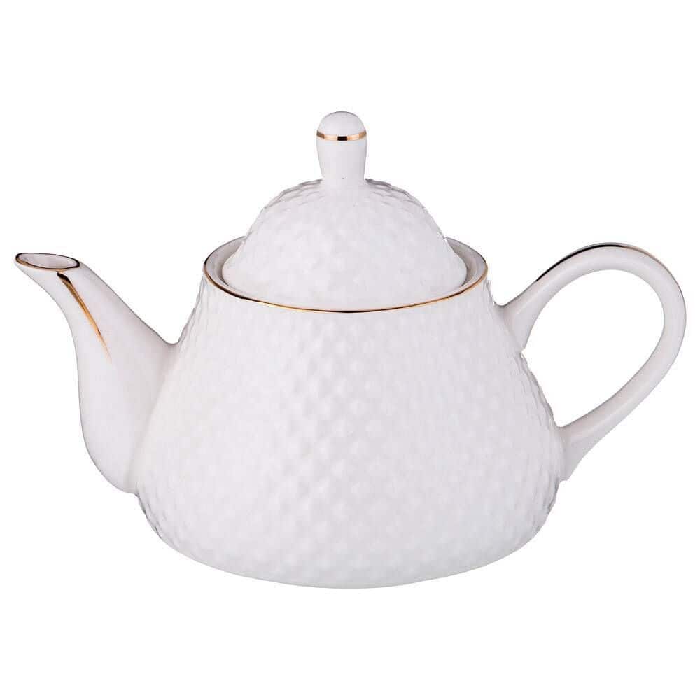 STP Goods 11.8 fl oz Diamond Gold Porcelain Teapot - 11.8 fl oz