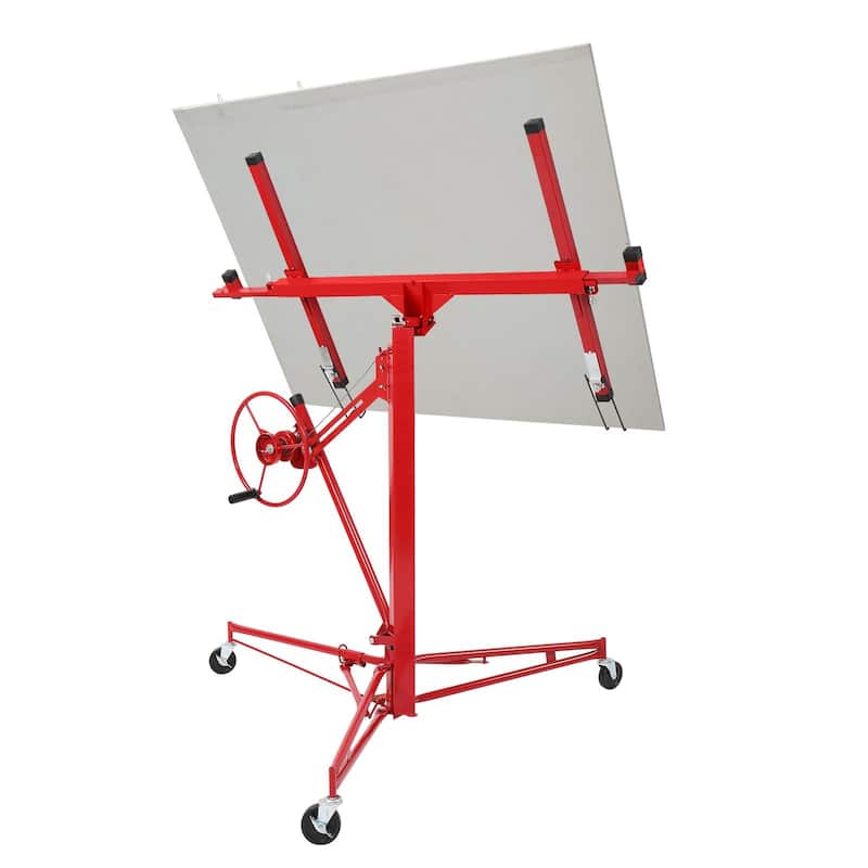 16 FT Drywall Lift, Portable Sheetrock Lift Rolling Panel Hoist Jack Lifter - N/A
