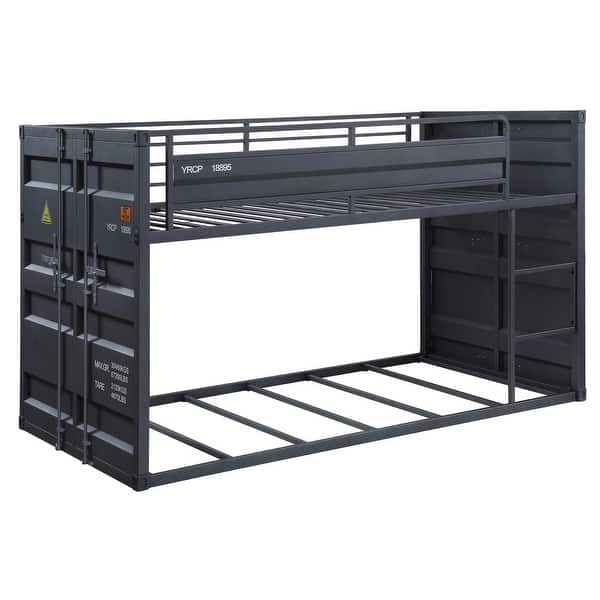 Kamloops Gunmetal Twin/Twin Bunk Bed with Right Facing Front Ladder