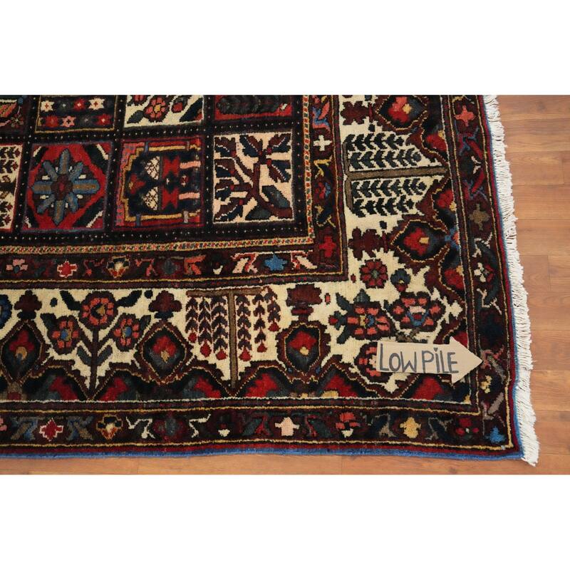 Hand Knotted Oriental 100% Wool Carpet Traditional Geometric Red Bakhtiari Area Rug - 14' 10'' X 11' 0''