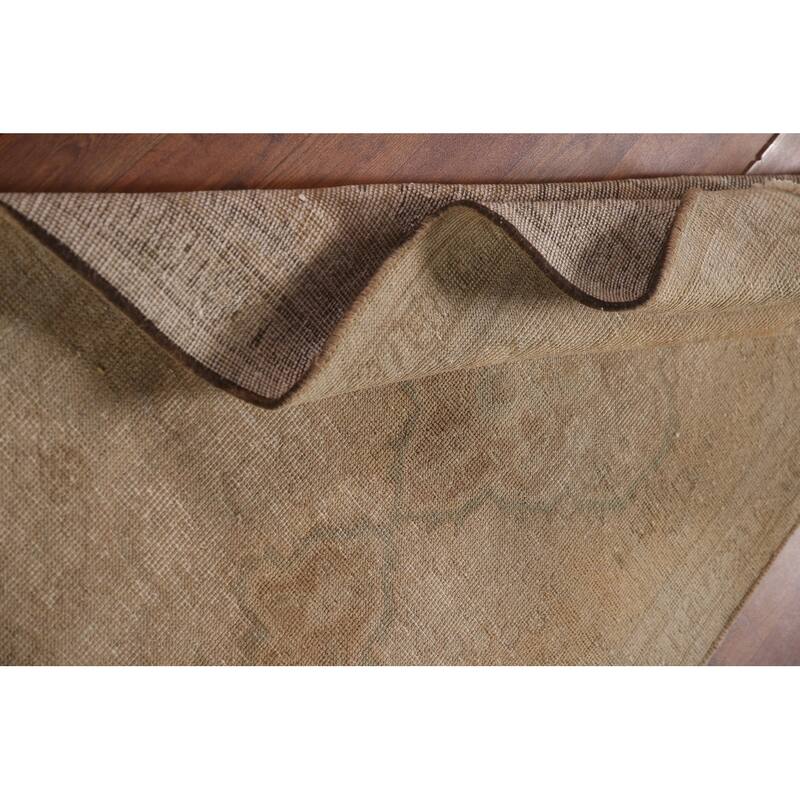 Distressed Tabriz Persian Vintage Hand-Knotted Wool Carpet - 3'1" x 4'9"