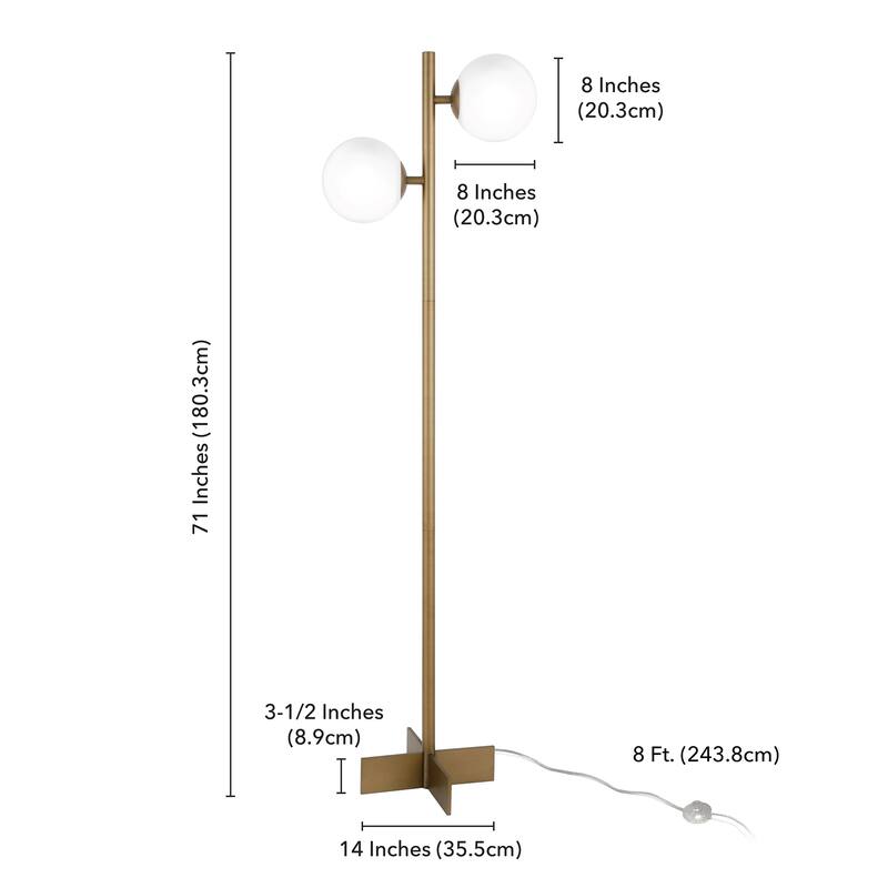 Carson Carrington Saittaniemi 2-light Globe and Stem Floor Lamp