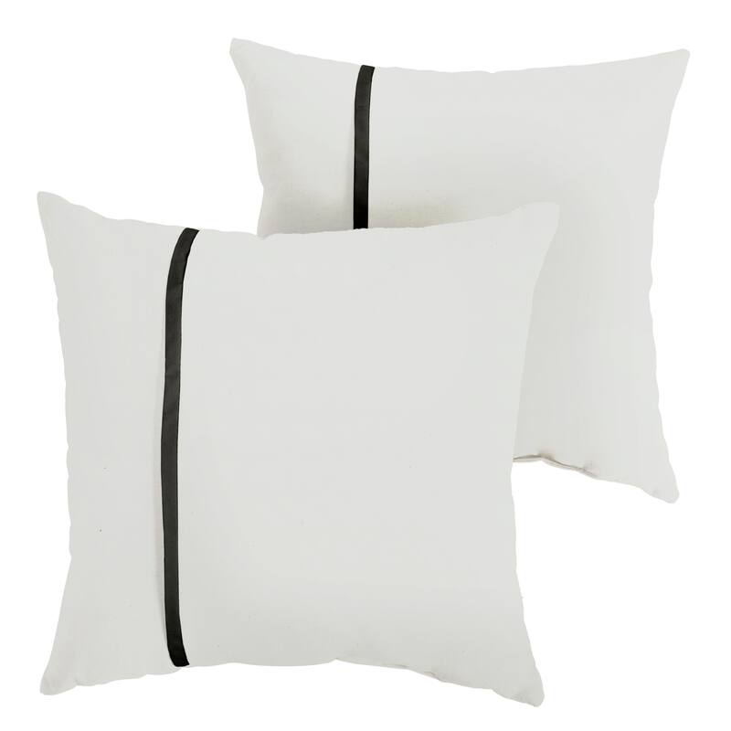 Sorra Home Sunbrella Outdoor Single Petite Flange Pillow Set of 2