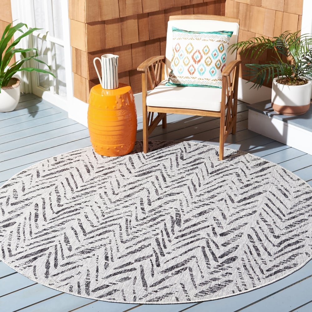 SAFAVIEH Courtyard Thin Indoor/ Outdoor Waterproof Patio Backyard Rug