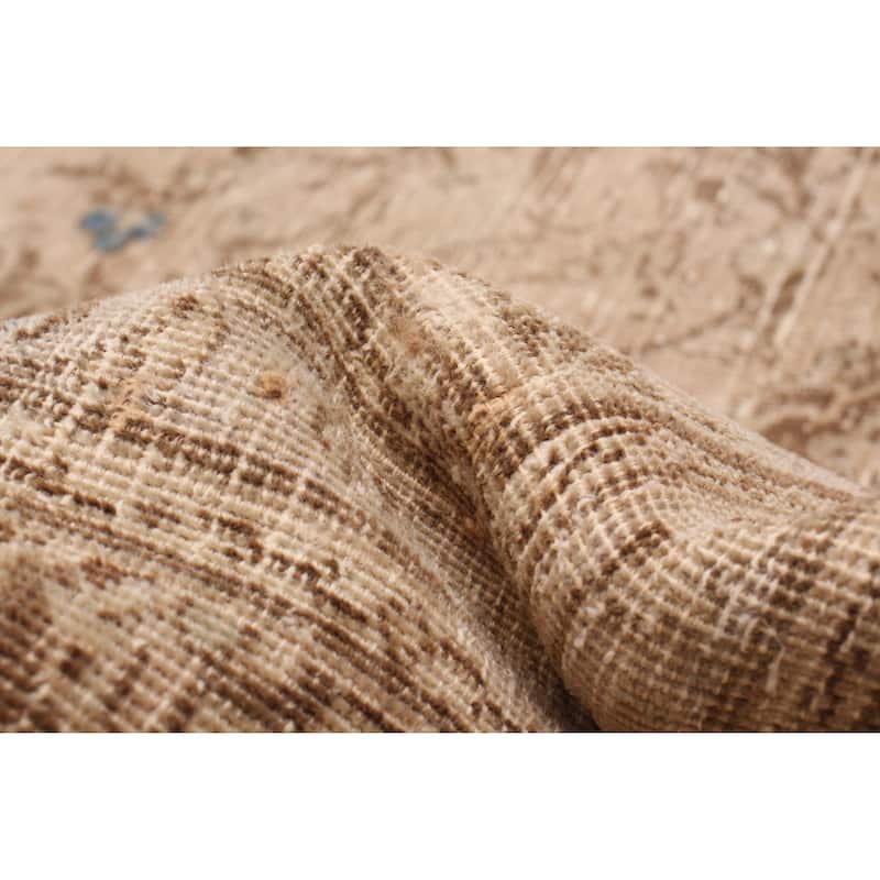 ECARPETGALLERY Hand-knotted Antalya Vintage Khaki Wool Rug - 8'2 x 11'7