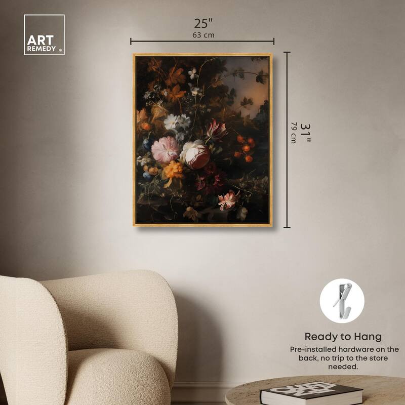 Shadowed Petal Secrets I Canvas by Art Remedy