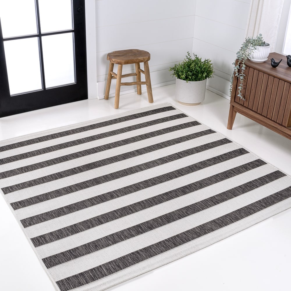 JONATHAN Y Tavira Wide Stripe Indoor/Outdoor Area Rug
