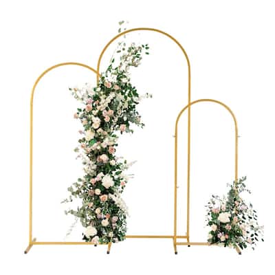 3PCS Gold Wedding Arbor