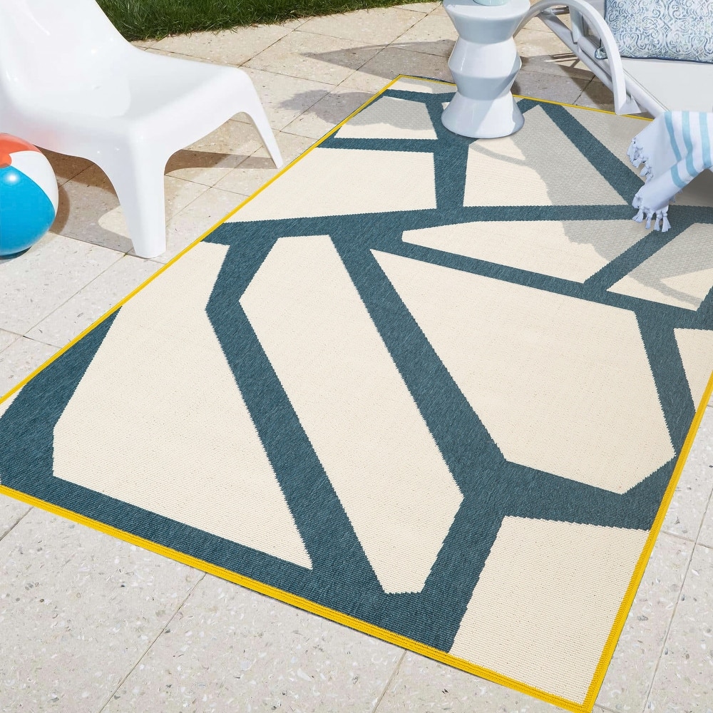 Maria Modern Abstract Washable Indoor/Outdoor Area Rug by Sevita