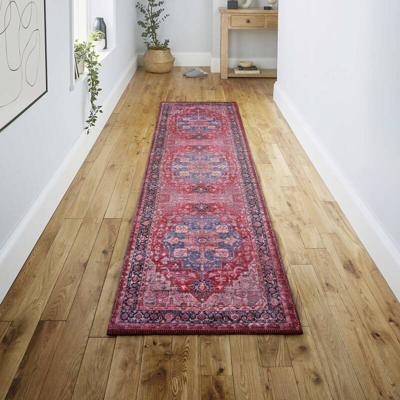 JONATHAN Y Marrakesh Ornate Medallion Machine Washable Area Rug