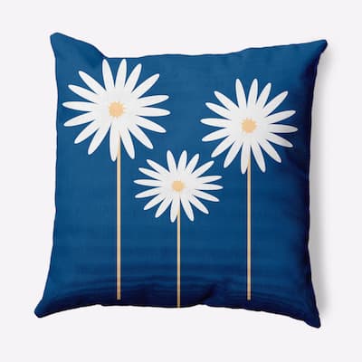 Floral Print Indoor/Outdoor Throw Pillow