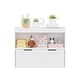 preview thumbnail 6 of 5, Large Capacity White Kids Toy & Book Storage Cabinet Organizer with Removable Wheeled Drawers, MDF Nursery Organizer