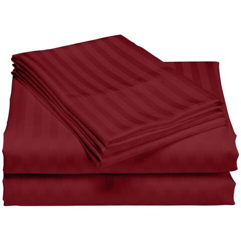 1200 Thread Count Cotton Deep Pocket Luxury Hotel Stripe Sheet Set