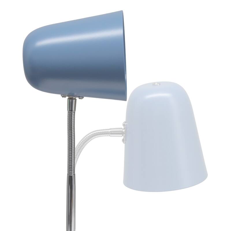 Gooseneck Desk Lamp with Adjustment Shade - 15.25" - Blue