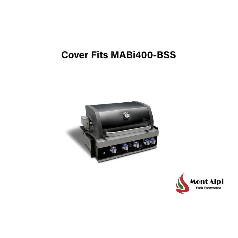 Mont Alpi 805 COVBi400 Black Outdoor BBQ Weather Grill Cover for 4-Burner 32-inch MABi400 and MABi400-BSS Built-in Gas Grill