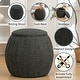 preview thumbnail 10 of 8, Convenience Concepts Designs4Comfort Vanessa Round Accent Storage Ottoman