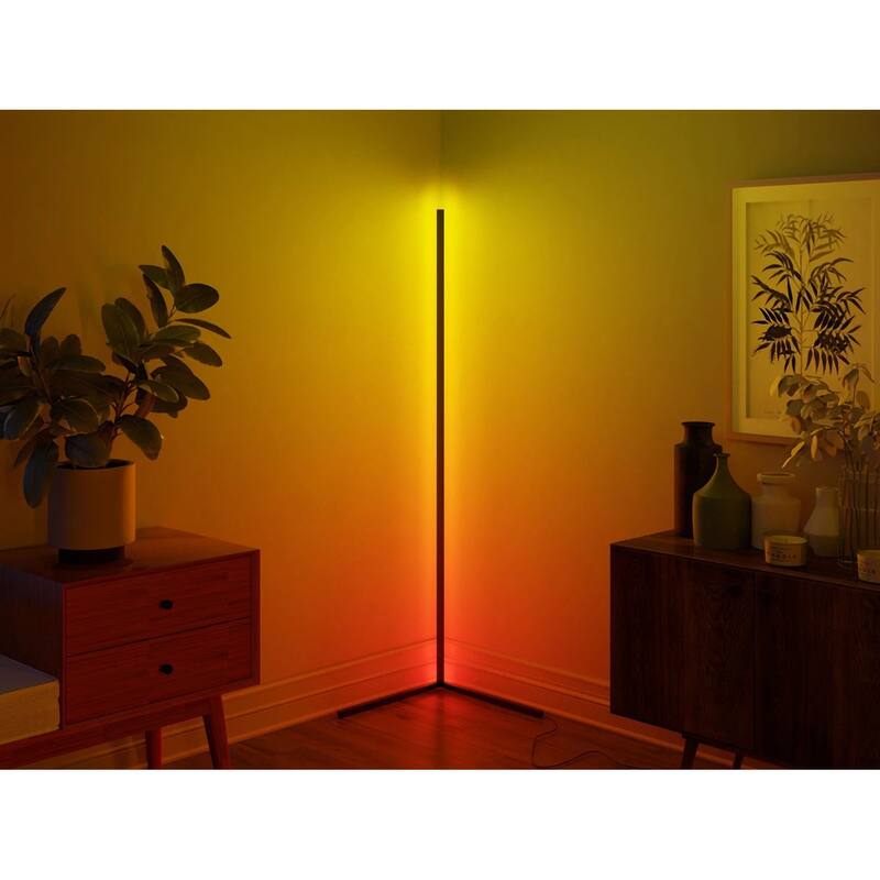 55" RGB Metal Corner Lamp Minimalist LED Floor Lamp