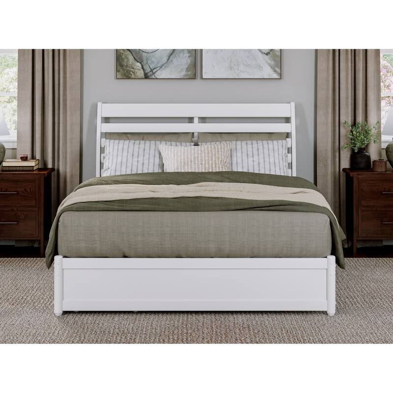 Emelie Platform Bed with Panel Footboard and Storage Drawers