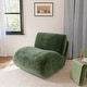 preview thumbnail 4 of 54, 33'' W Swivel Armless Sponge Filling Bean Bag Accent Chair Lounger Green