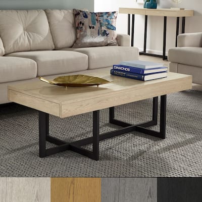 Eldersley Wood Finish Coffee Table with Two Drawers by iNSPIRE Q Modern