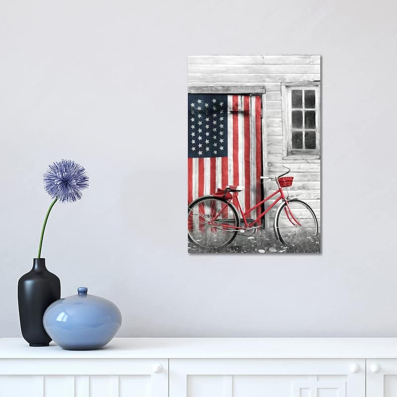 iCanvas "Patriotic Bicycle" by Lori Deiter Canvas Print - 18x12x1.5