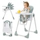 preview thumbnail 15 of 19, Foldable High Chairs for Babies and Toddlers with 7 Height and 5 Recline Adjustable Backrest Green