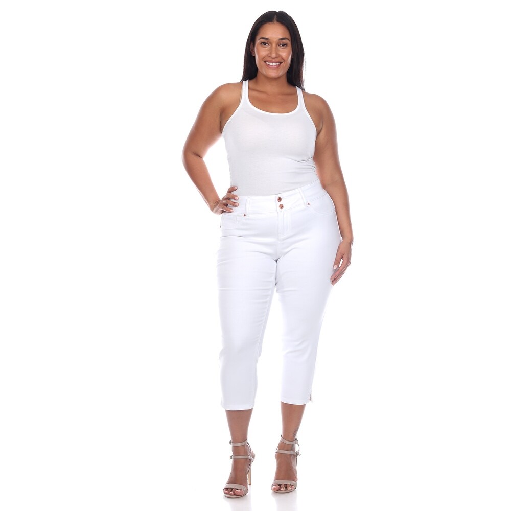 plus size stretch capris