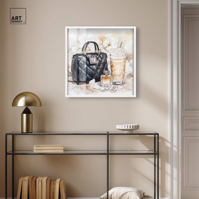 Trinkets and White Floral Shadowbox by Art Remedy