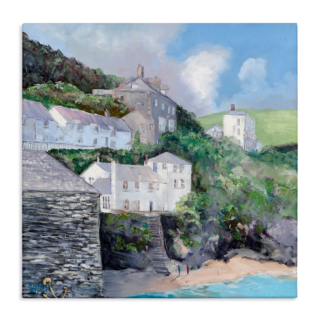 Stupell Coastal Village Beach Canvas Wall Art Design By Meredith Howse