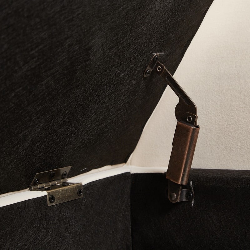 Modern Velvet Storage Accent Bench-51.5" x 18.3" x 22"