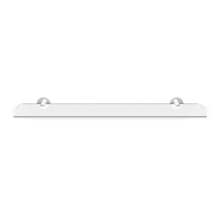 Nameeks Boutique Hotel 23-7/10" Glass Shelf - Chrome - Chrome Finish