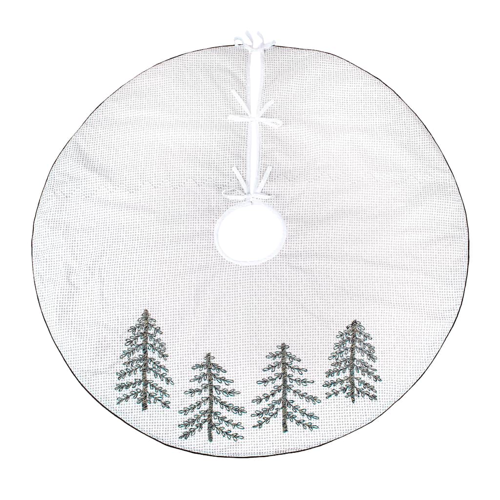 National Tree Company 52 in. HGTV Home Collection Christmas Tree Skirt with Tree - 52 in