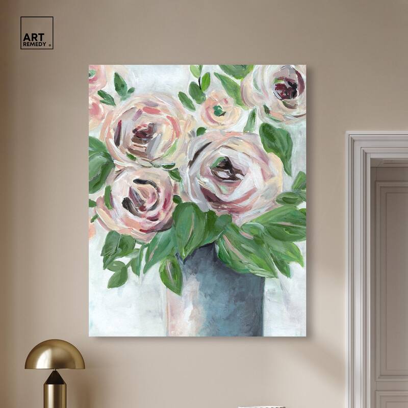 Flowers from my Garden Canvas by Art Remedy, Gallery Wrapped