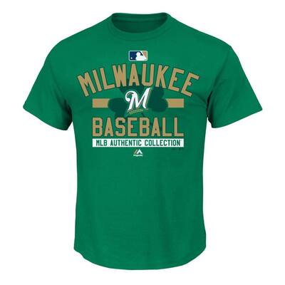 Majestic Mens Authentic Collection Graphic T-Shirt,, Green, Small