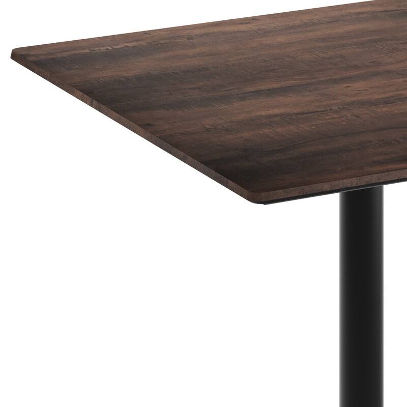 Commercial HPL Tabletop with Bar Height Round Base - 36"W x 36"D x 42"H