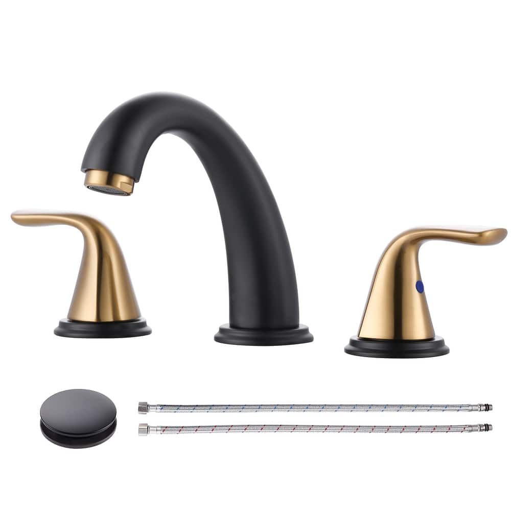 WOWOW Widespread Double Handle Bathroom Faucet