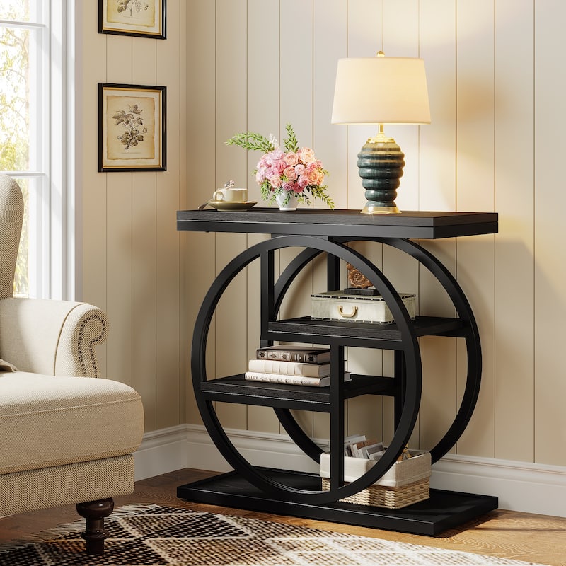 Small 3-tier Living Room End Tables And Side Tables with Metal Frame
